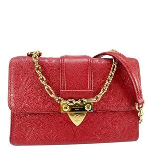 Louis Vuitton  Saint Sulpice BB Monogram Empreinte Leather Shoulder Bag Red